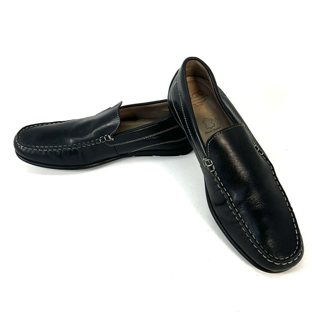 ECCO Mens Classic Moc 2.0 Loafer Slip On Size 13M EUR 46 Black Smooth Leather